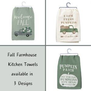 Set/3 Fall Farmhouse Kitchen Towels
